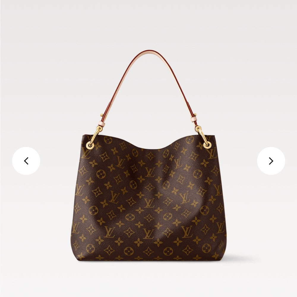 Louis Vuitton Brown Shoulder Bag with Monogram Design